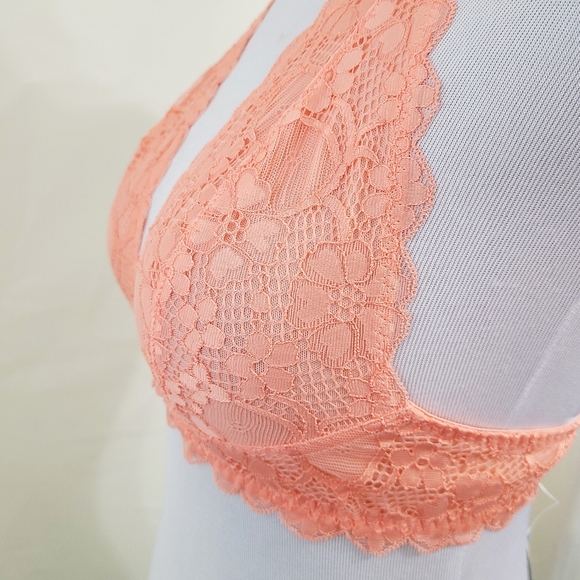 Free People Galloon lace halter bra light orange S - Picture 5 of 6